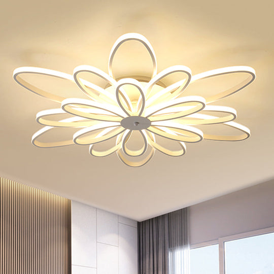 Modern Chrysanths Ceiling Led Light Fixture For Living Room In Warm Or White Sizes 23.5’ - 41 /