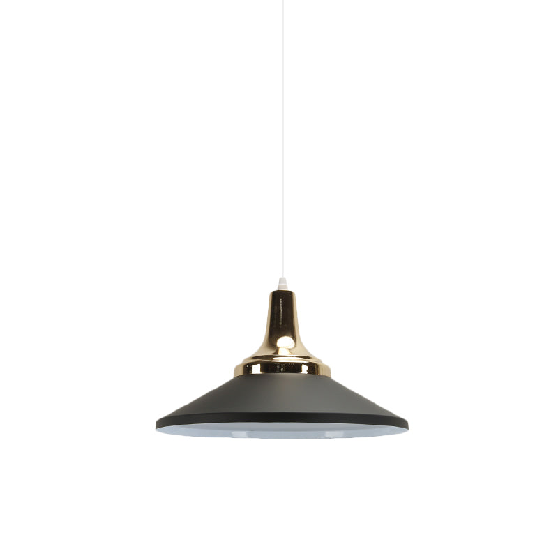 Modern Aluminum Pendant Light For Hotel Kitchen - Sleek Shallow Cone Design