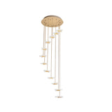 Spiral Hanging Star Lights - Led Cluster Pendant In Warm/White Light