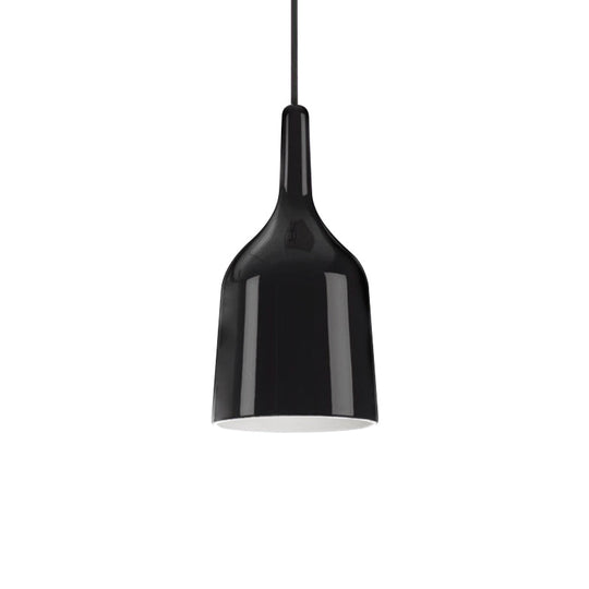Modern Metal Bell Pendant Light - 6’/8’/10.5’ Wide 1 Black/White/Chrome Hanging Ceiling Lamp