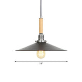 Adjustable Metallic Saucer Pendant Light - Industrial Ceiling Hanging For Kitchen