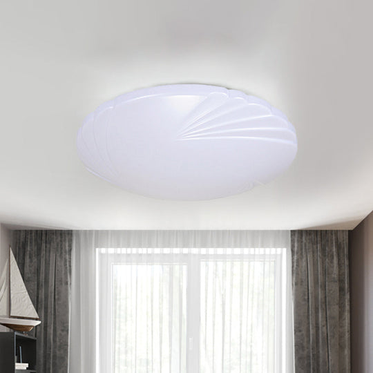 Minimalist Acrylic Shade Led Ceiling Flush Mount - 7.5’/9’/12’ Dia White Light For Bedroom