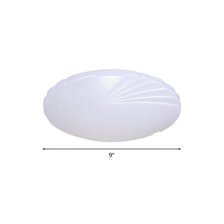 Minimalist Acrylic Shade Led Ceiling Flush Mount - 7.5/9/12 Dia White Light For Bedroom