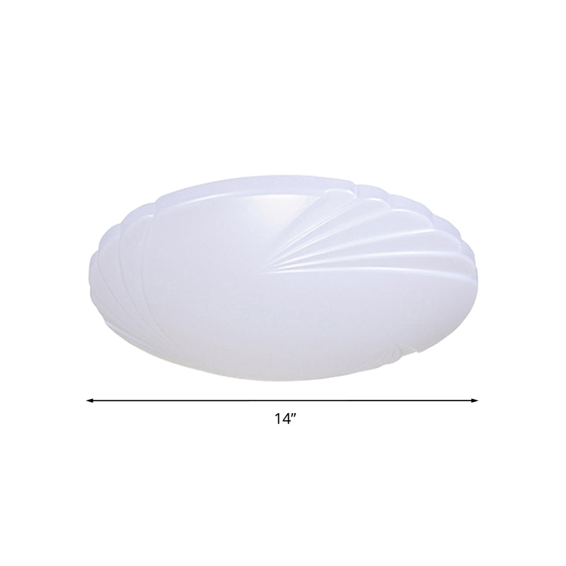 Minimalist Acrylic Shade Led Ceiling Flush Mount - 7.5/9/12 Dia White Light For Bedroom
