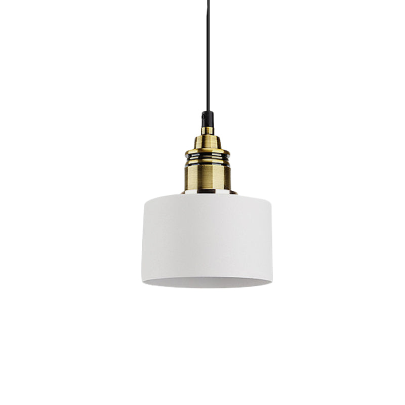 Modern Monochrome Hanging Pendant Light For Study Room - Aluminum Shade