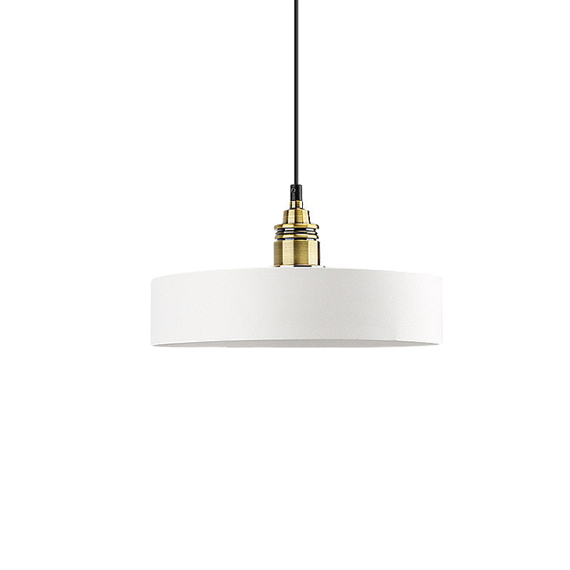 Modern Monochrome Hanging Pendant Light For Study Room - Aluminum Shade