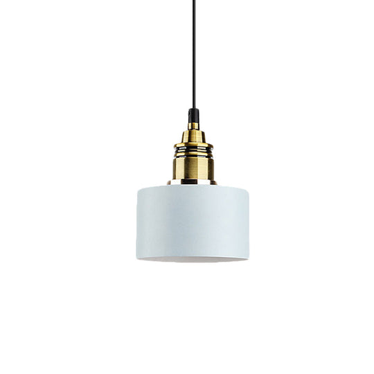 5’/12’ Wide Round Pendant Lamp Macaron Loft Metal Lighting With Brass Socket For Corridor