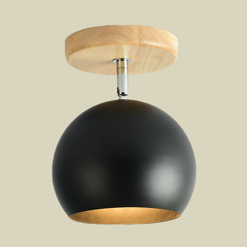 Rotatable Orb Shade Ceiling Light - Ideal For Study Room & Corridor