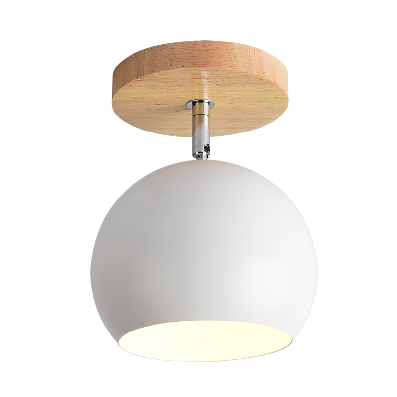 Rotatable Orb Shade Ceiling Light - Ideal For Study Room & Corridor