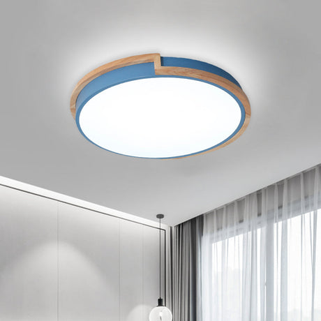 Nordic Stylish Acrylic Round Flush Ceiling Light In Warm/White For Living Room Or Porch