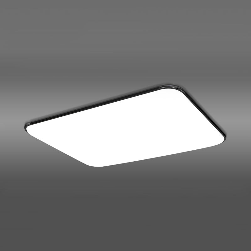 Simple Stylish Rectangular Led Ceiling Light In White – 25.5’/32’ Diameter - Ideal For Bedroom
