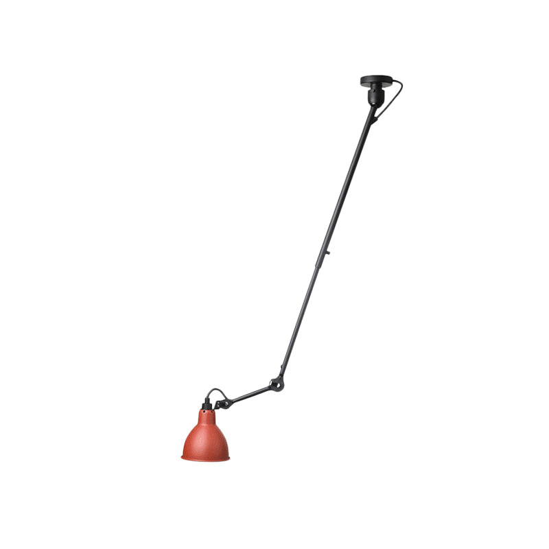 Modern Metallic Dome Pendant Lamp - 1 Bulb Black/Gray Ceiling Light With Articulated Arm For Kitchen