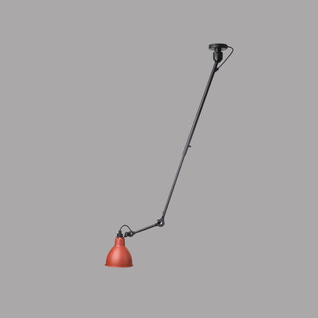 Modern Metallic Dome Pendant Lamp - 1 Bulb Black/Gray Ceiling Light With Articulated Arm For Kitchen