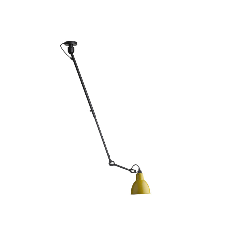 Modern Metallic Dome Pendant Lamp - 1 Bulb Black/Gray Ceiling Light With Articulated Arm For Kitchen