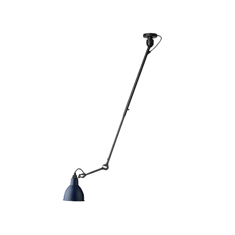 Modern Dome Pendant Lamp With Articulating Arm - Black/Gray Ceiling Light For Kitchen