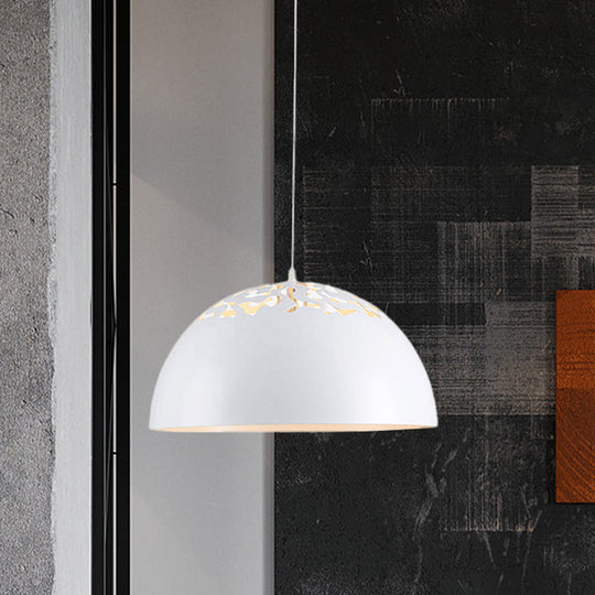 Modern Style Domed Metal Pendant Lamp - 14’/16’/20.5’ Width 1 Bulb Dining Table Hanging