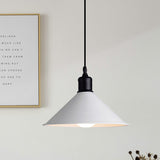 Adjustable Cord Metal Pendant Light For Dining Table - Modern 1-Light Conical Ceiling (7.5/8.5