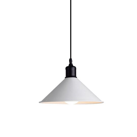 Adjustable Cord Metal Pendant Light For Dining Table - Modern 1-Light Conical Ceiling (7.5/8.5