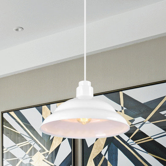 Retro Double Bubble Pendant Lamp: Metallic 1-Light Hanging Ceiling Light In Black/White For Coffee