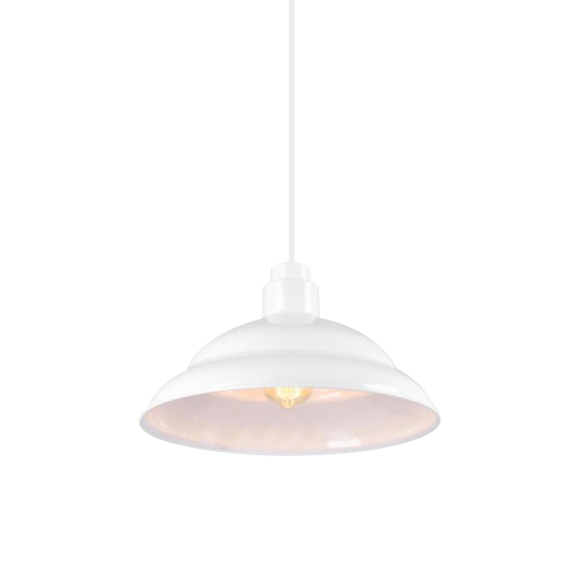 Retro Double Bubble Pendant Lamp: Metallic 1-Light Hanging Ceiling Light In Black/White For Coffee