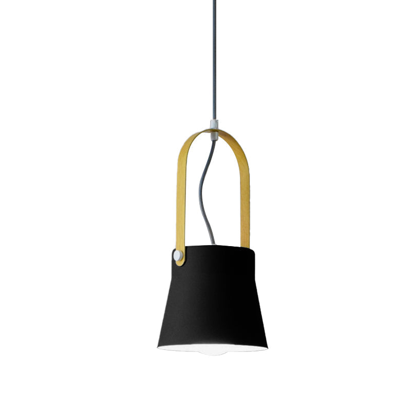 Industrial Cone Shade Pendant Lamp With 1 Bulb - Stylish Restaurant Lighting In Grey/Black/White