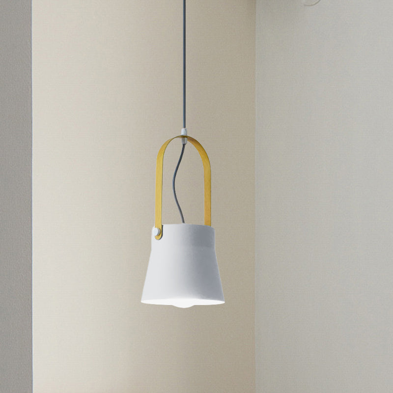 Industrial Cone Shade Pendant Lamp With 1 Bulb - Stylish Restaurant Lighting In Grey/Black/White