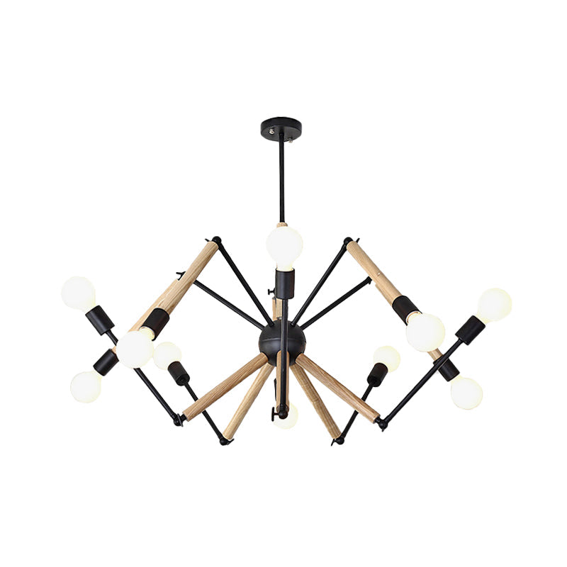 Spider Shape Suspension Light - Contemporary Metal Chandelier For Living Room (8/10/12/16-Head)