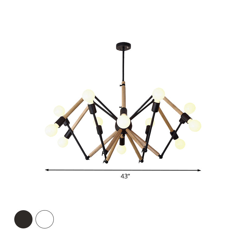 Spider Shape Suspension Light - Contemporary Metal Chandelier For Living Room (8/10/12/16-Head)