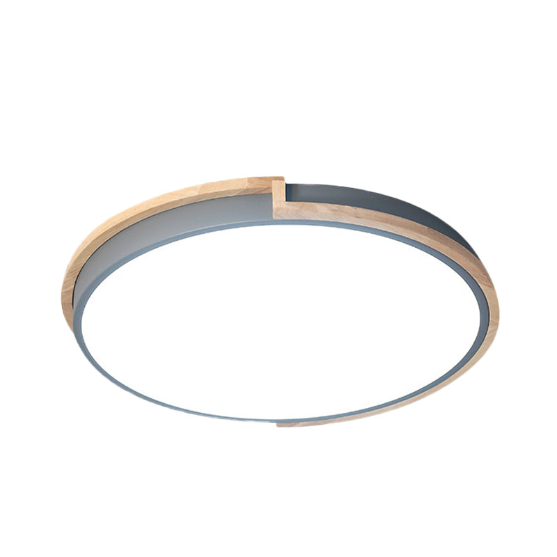 Eye-Caring Slim Drum Led Ceiling Light For Bedroom - Choice Of 3 Sizes In Black Grey Or White