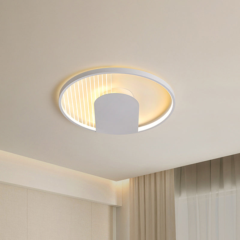 U-Shaped Flush Mount Led Ceiling Light For Minimalist Bedroom - 18/21.5 Wide Warm/White Option