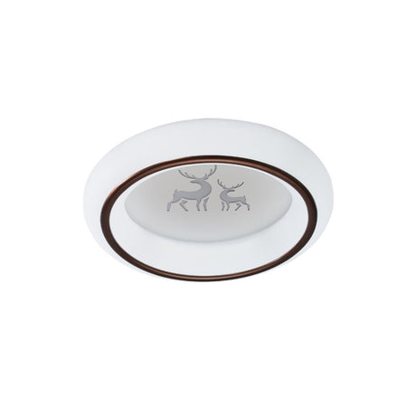 Nordic Acrylic Led Ceiling Light With Elk/Star/Hot Air Balloon Pattern - Flush Mount