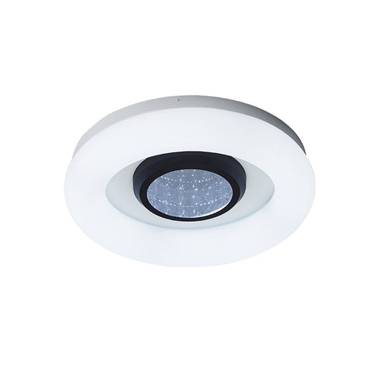Minimalist Led Ceiling Flush Mount Light With Acrylic Shade In Black/Grey/Silver