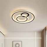 16/19.5 Dia Led Flush Mount Light Fixture - Extra Thin & Minimalist Black / 16