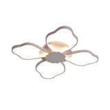 White Clover Led Ceiling Light - Minimalist Aluminum Flush Mount In Warm/White