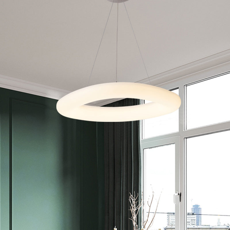 Minimalistic Acrylic Led Pendant Light -White For Dining Room Ceiling