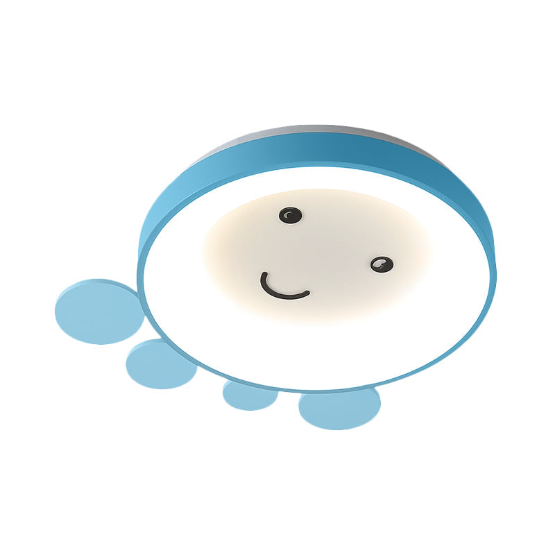 Octopus Acrylic Ceiling Light For Nursery School In Kids Pink/Blue