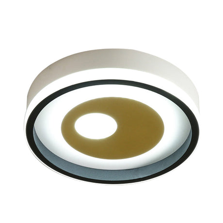 Modern Led Hallway Flush Ceiling Lamp With Acrylic Shade - Black And White