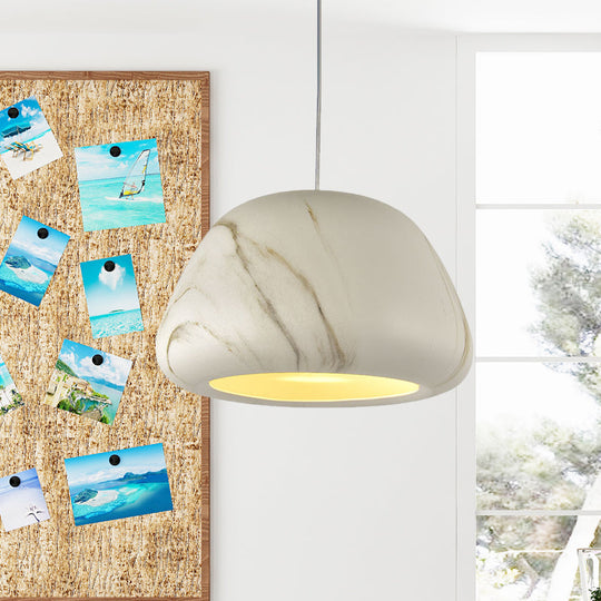 Vintage Aluminum Ceiling Hang Fixture - Green/Red Brown/Coffee Pendant Light For Living Room Bowl