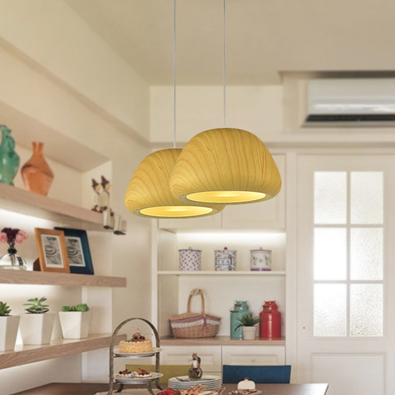 Vintage Aluminum Ceiling Hang Fixture - Green/Red Brown/Coffee Pendant Light For Living Room Bowl