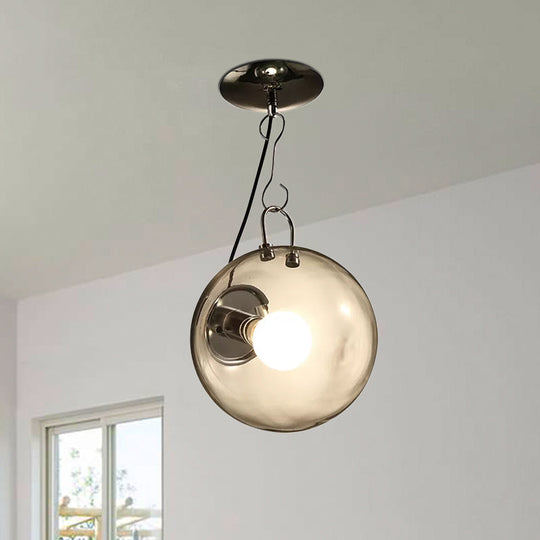 Modern 1 - Light Clear Glass Semi Flush Mount - Available In 10’ & 12’ Width