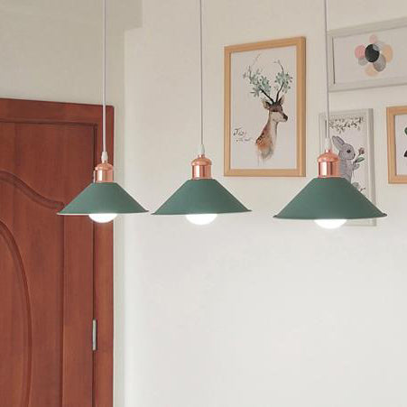 Modernist Conical Suspended Lamp - 1 Light Hanging Fixture In Black/White For Living Room