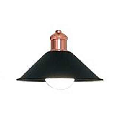 Modernist Conical Suspended Lamp - 1 Light Hanging Fixture In Black/White For Living Room Black
