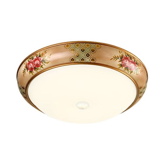 Frosted Glass Dome Led Flush Mount Ceiling Light - Korea Country Style (14’/19.5’ Diameter)