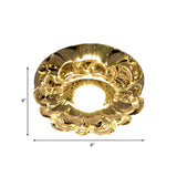 Contemporary Led Scalloped Flush Mount Light With Chrome Finish And Beveled Crystal - Warm/White