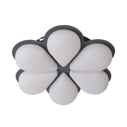 Kids Led Flush Mount Ceiling Light In Grey/White/Coffee For Bedroom