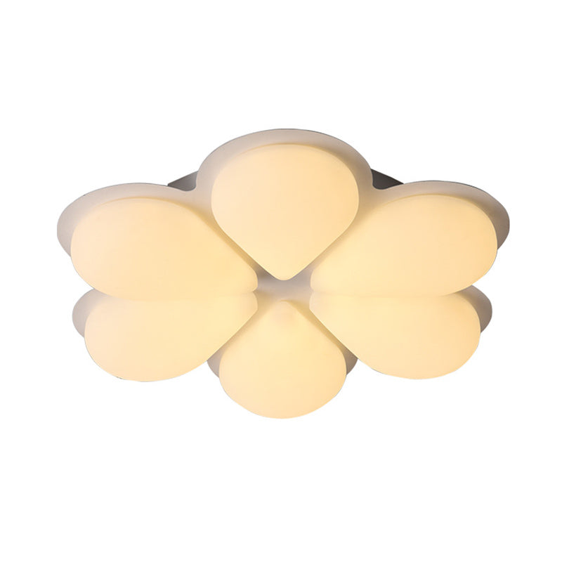 Kid’s Led Flush Mount Ceiling Light In Grey/White/Coffee For Bedroom