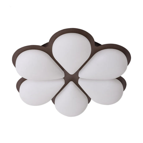 Kids Led Flush Mount Ceiling Light In Grey/White/Coffee For Bedroom