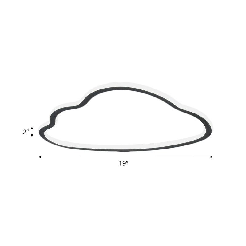 Contemporary Led Cloud Acrylic Flush Light For Bedroom Ceiling Mounted