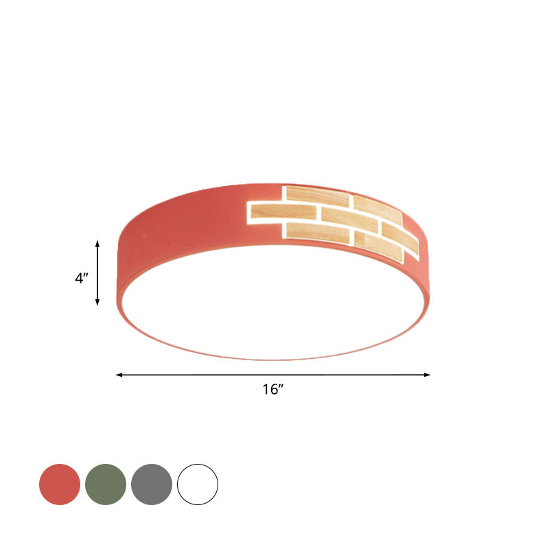 Minimalist Acrylic Led Flush Mount Lamp For Living Room - Gray/White/Pink