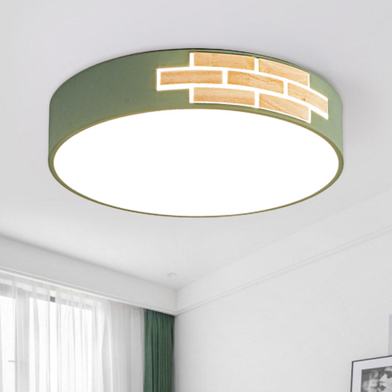 Minimalist Acrylic Led Flush Mount Lamp For Living Room - Gray/White/Pink Green